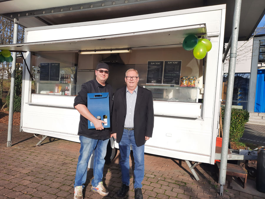 Patrick Rösner und Ortsvorsteher Fred Metschberger (Foto: Stadt Lebach)